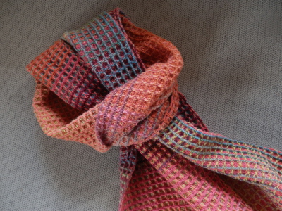 waffle weave anemone scarf