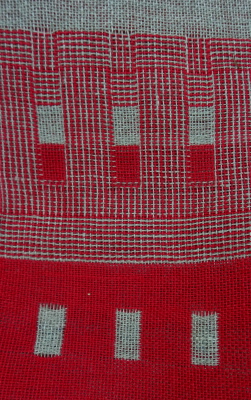 doble tejido en lino tejido por gerda (Diseño y proyecto textil por Anna Champeney Estudio Textil)