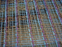 tejido de gofre en el telar