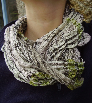 collapse weave scarf by Anna Champeney 