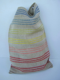 Rainbow linen sack with natural dyes